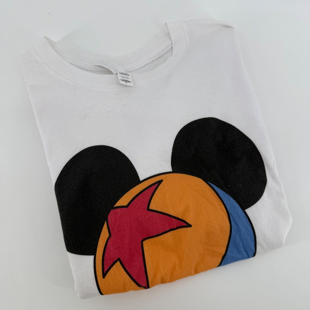 Disney Pixar‎ Toy Story Mickey Mouse Graphic Tee Shirt White Size S